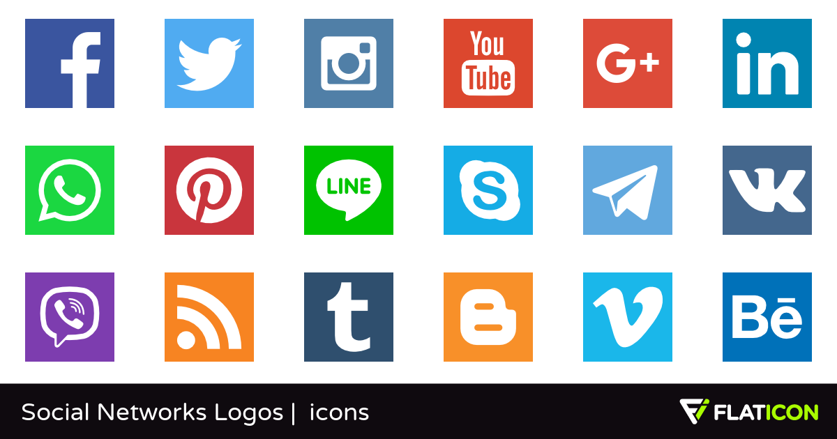 1200x630 Social Networks Logos 29 Free Icons (Svg, Eps, Psd, Png Files)
