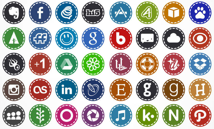 830x500 Social Media Logo Picture Library Stock