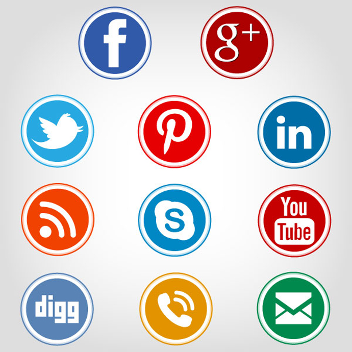690x690 Social Media Circle Icons Webbyarts