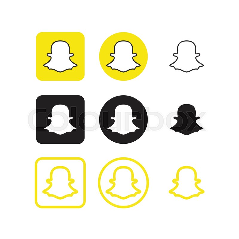 800x800 Collection Of Snapchat Social Media Icons Vector Stock Vector