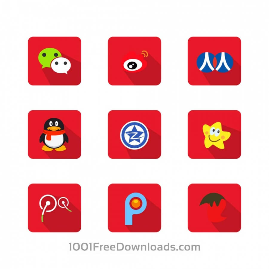 900x900 Free Vectors Chinese Social Media Icons Icons