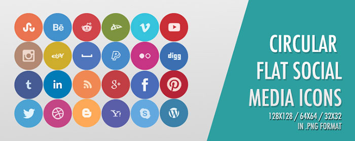 700x278 25 Awesome Social Media Icon Sets For 2018