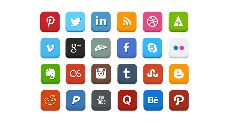 800x428 25 Free Social Media Icons For Photoshop And Illustratror