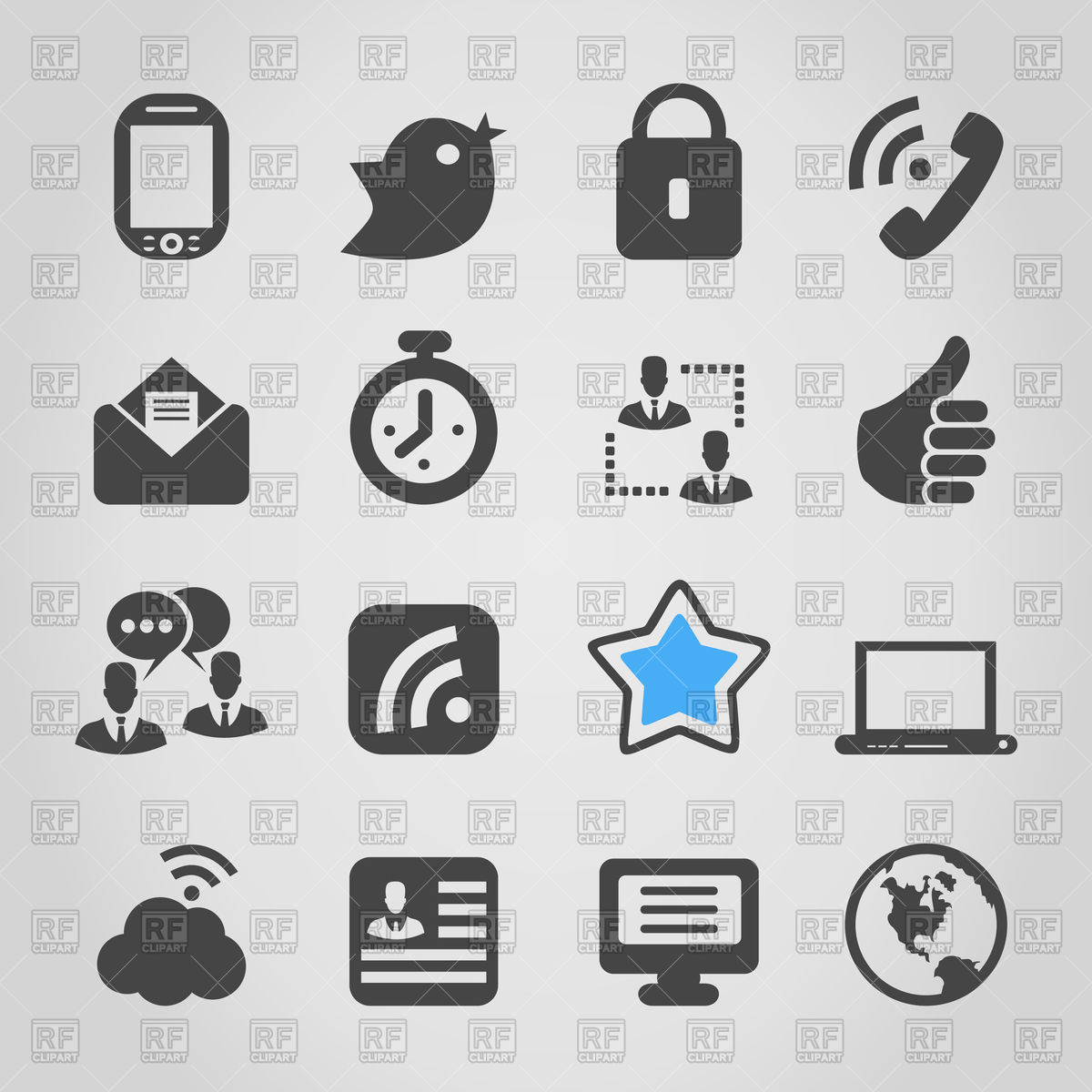 1200x1200 Set Of Social Media Icons Vector Image Vector Artwork Of Signs