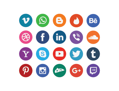 420x320 20 Free Flat Social Media Icons Vector Logopik