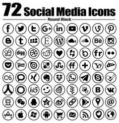 236x245 Round Social Media Icons