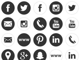 310x233 Social Media Icon Vector Black And White