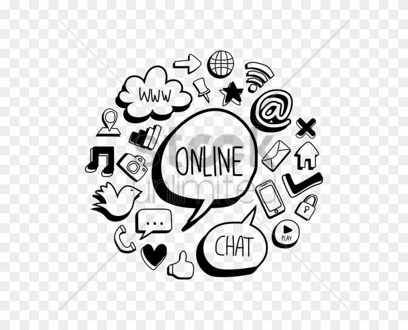 840x680 Social Media Icons Vector Image