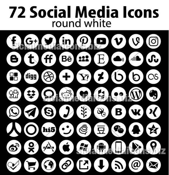 578x600 1152 Vector Social Media Icons Pack In 16 Great Collections
