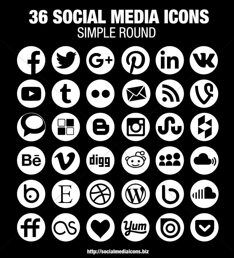 800x881 Round Social Media Icons Wp Pubbli