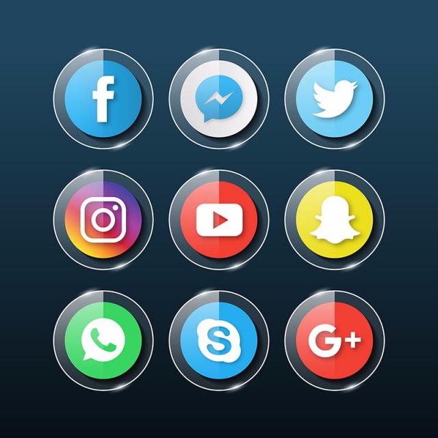 640x640 Social Media Icons Collection, Logo, Technology, Icon Png And