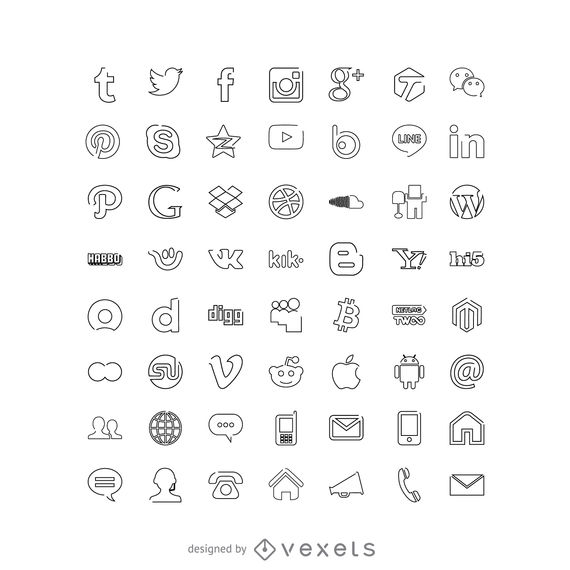 570x570 Social Media Icons Collection
