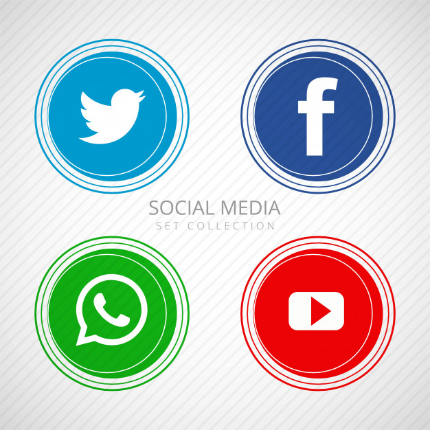 626x626 Abstract Social Media Icons Set Illustration Vector Free Download