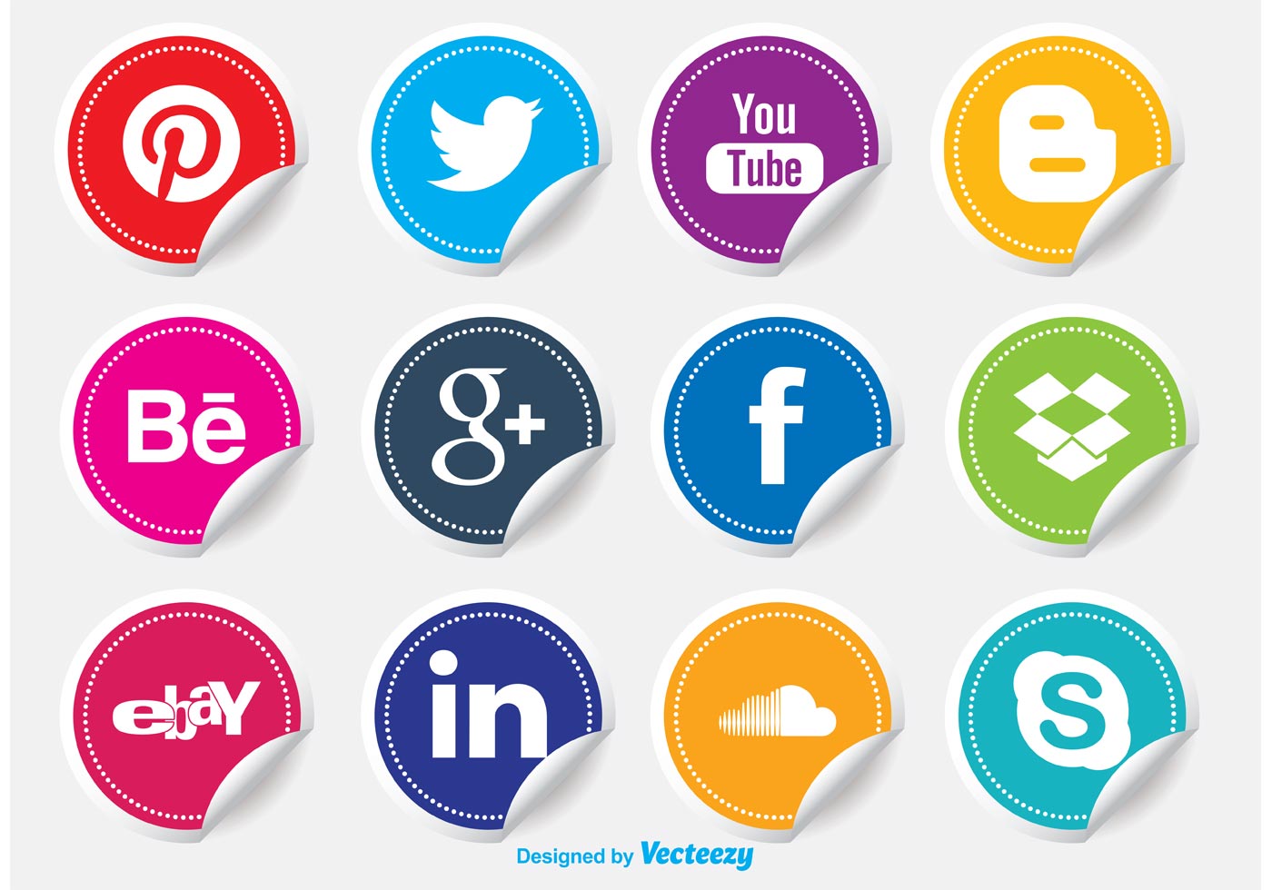 1400x980 Social Media Icon Stickers