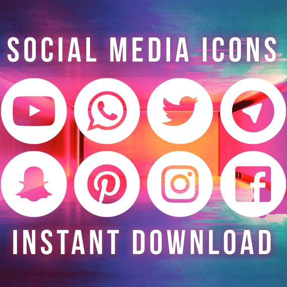 570x570 Social Media Icons 8 White Social Media Logo Svg Png Clip Art Etsy