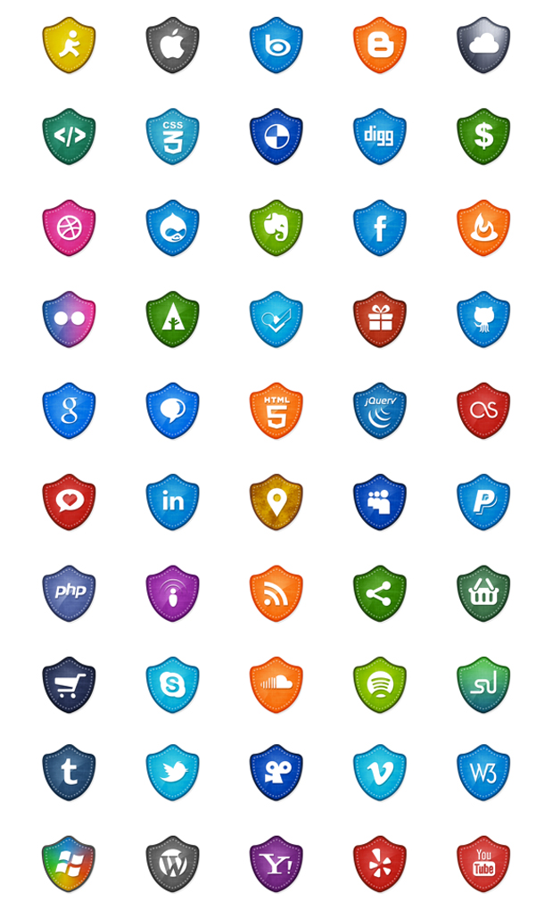 620x1020 Vector Social Media Icons