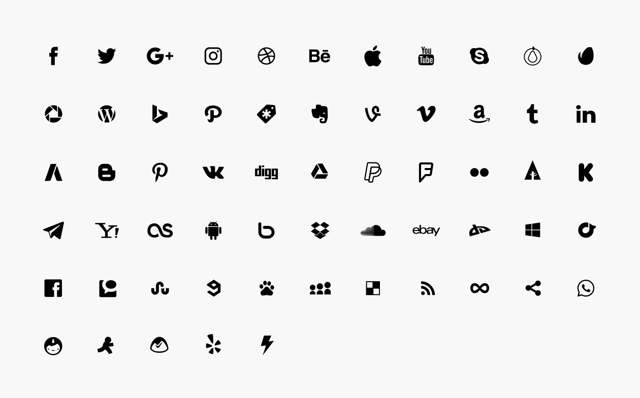 1260x784 Free Social Media Icons (Vector)