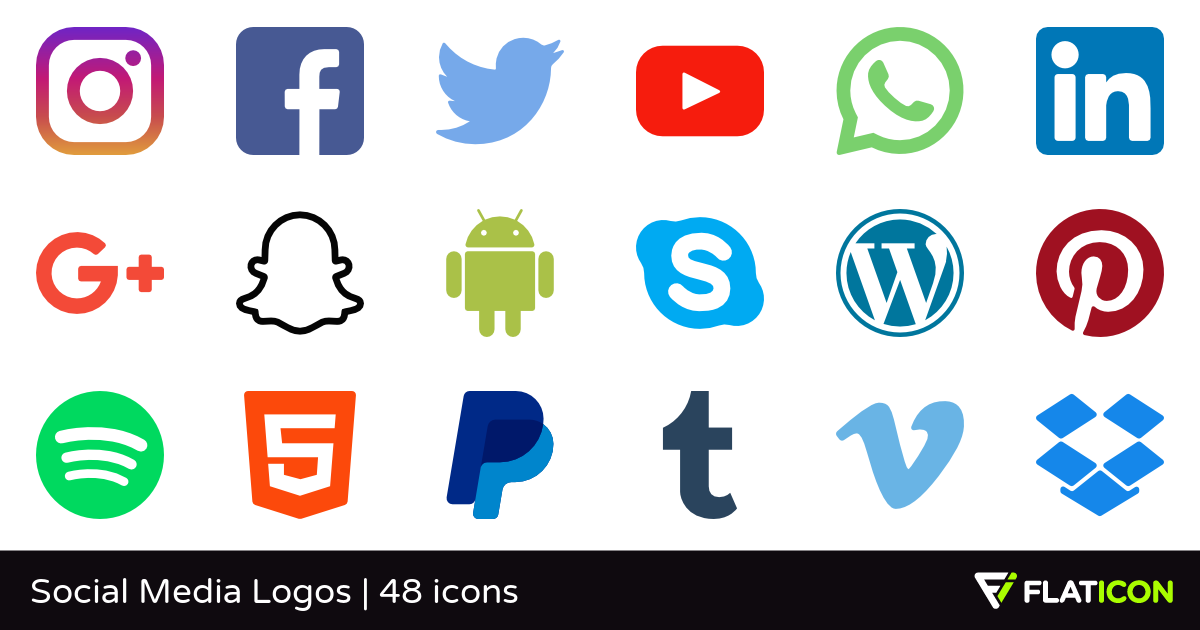 1200x630 Social Media Logos 48 Free Icons (Svg, Eps, Psd, Png Files)