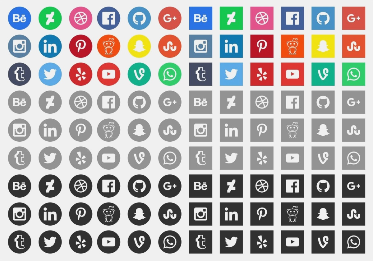1200x840 28 Free Social Media Icons Vector 2018 Best Graphics Amp Vector