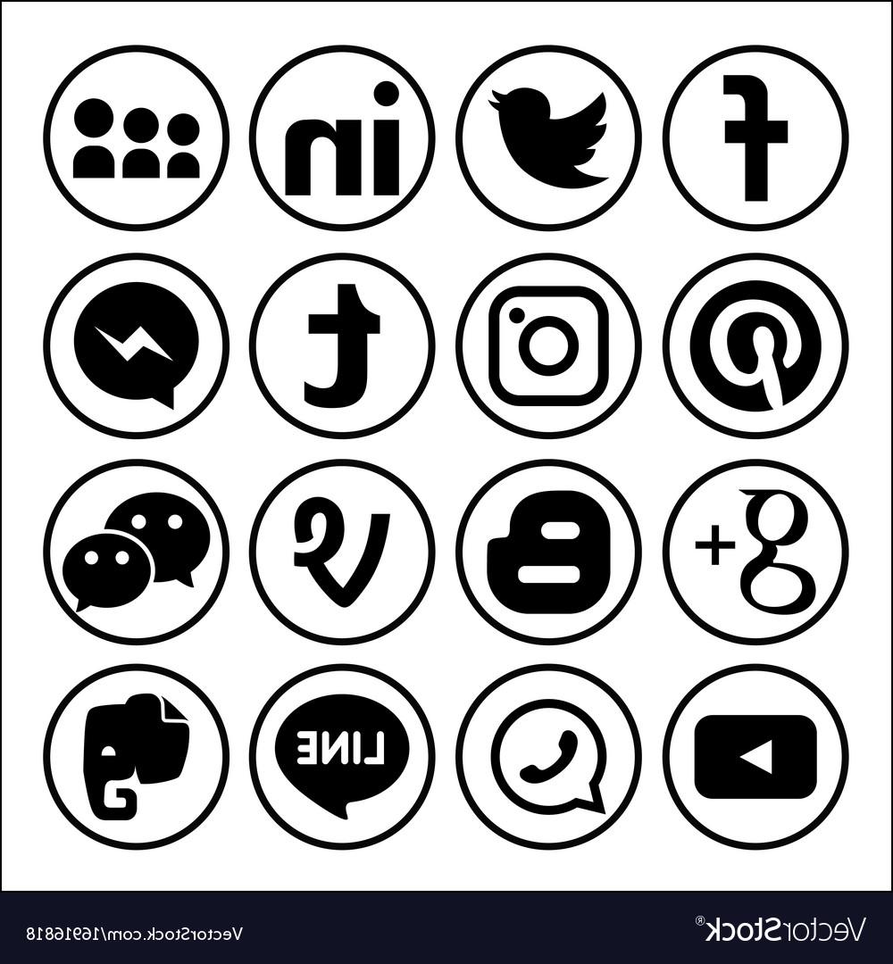1000x1080 Best Hd Social Media Logos Black Vector File Free Free Vector