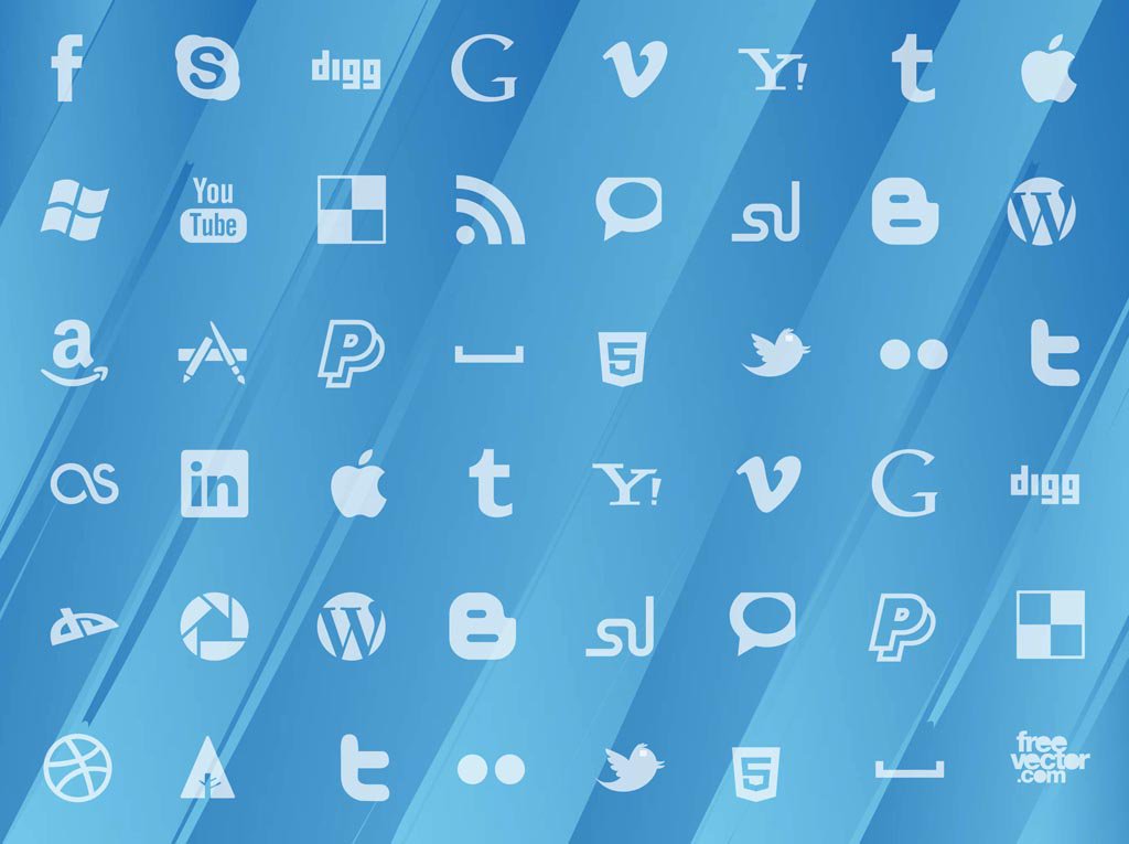 1024x765 Social Media Pattern Vector Art Amp Graphics