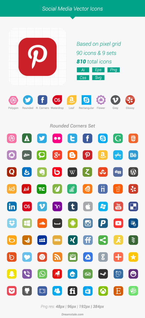 467x1024 90 Social Media Logos Vector Free Vector Download