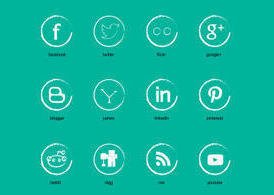 274x195 Free Chalk Social Media Icon Vector Set Psd Files, Vectors