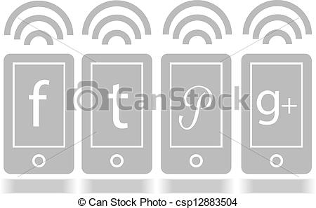 450x297 Social Media Icon Mobile Online Graphic Vector Eps10.