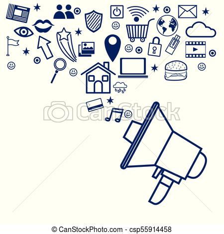 450x470 Social Media Symbols Vector Illustration Graphic Design Clipart