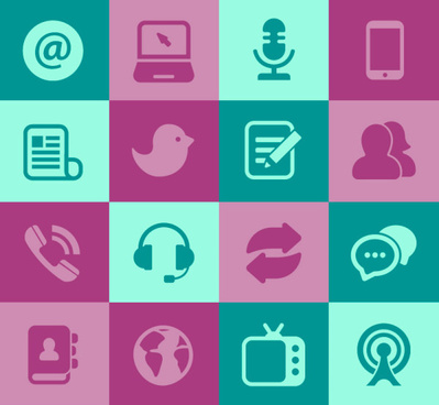 399x368 Flat Social Media Icons Set Vector Png Images, Backgrounds And