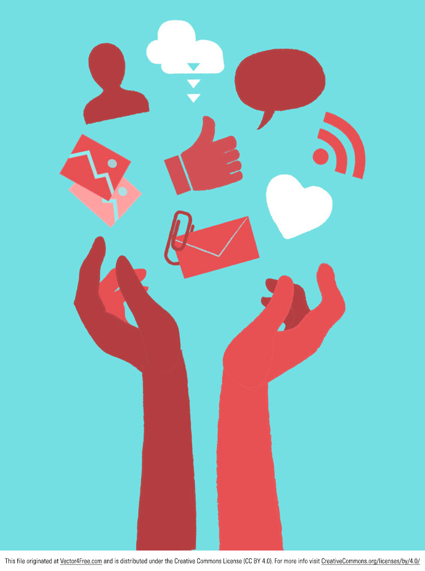 829x1115 Free Social Media Share Vector Graphic