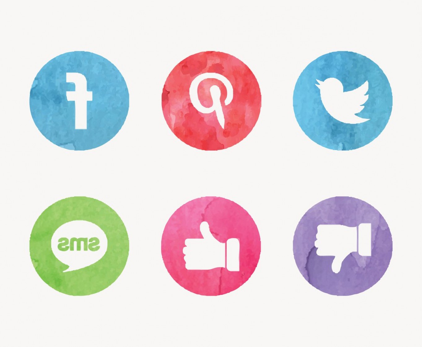 1363x1123 Free Watercolor Social Media Vector Icons Sohadacouri