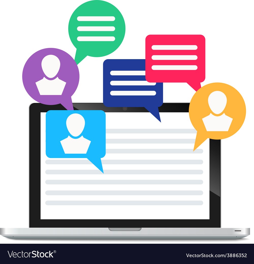 1000x1041 Laptop And Icon Social Media Vector 3886352 19 Clipart