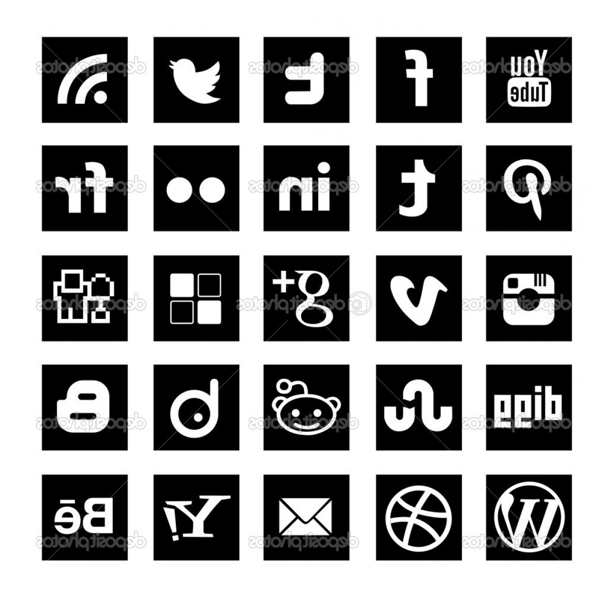 1228x1228 Social Media Logos Vector Lazttweet