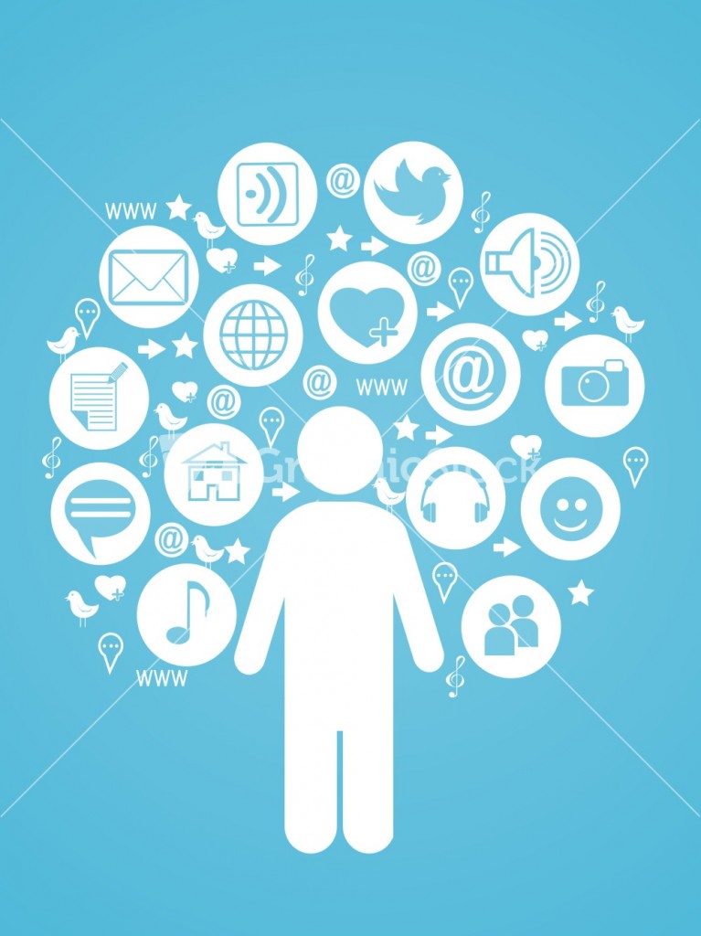 767x1024 Social Media Person Vector Image