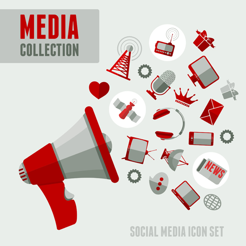 500x500 Social Media Icons Red Style Vector 02 Free Download