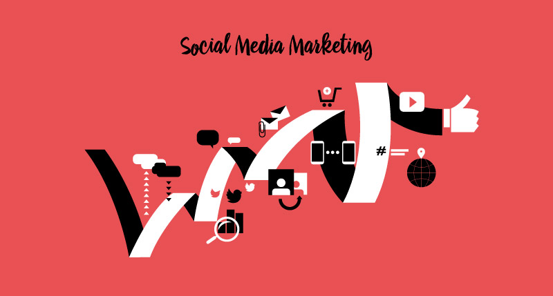 800x429 Social Media Marketing Vector Art
