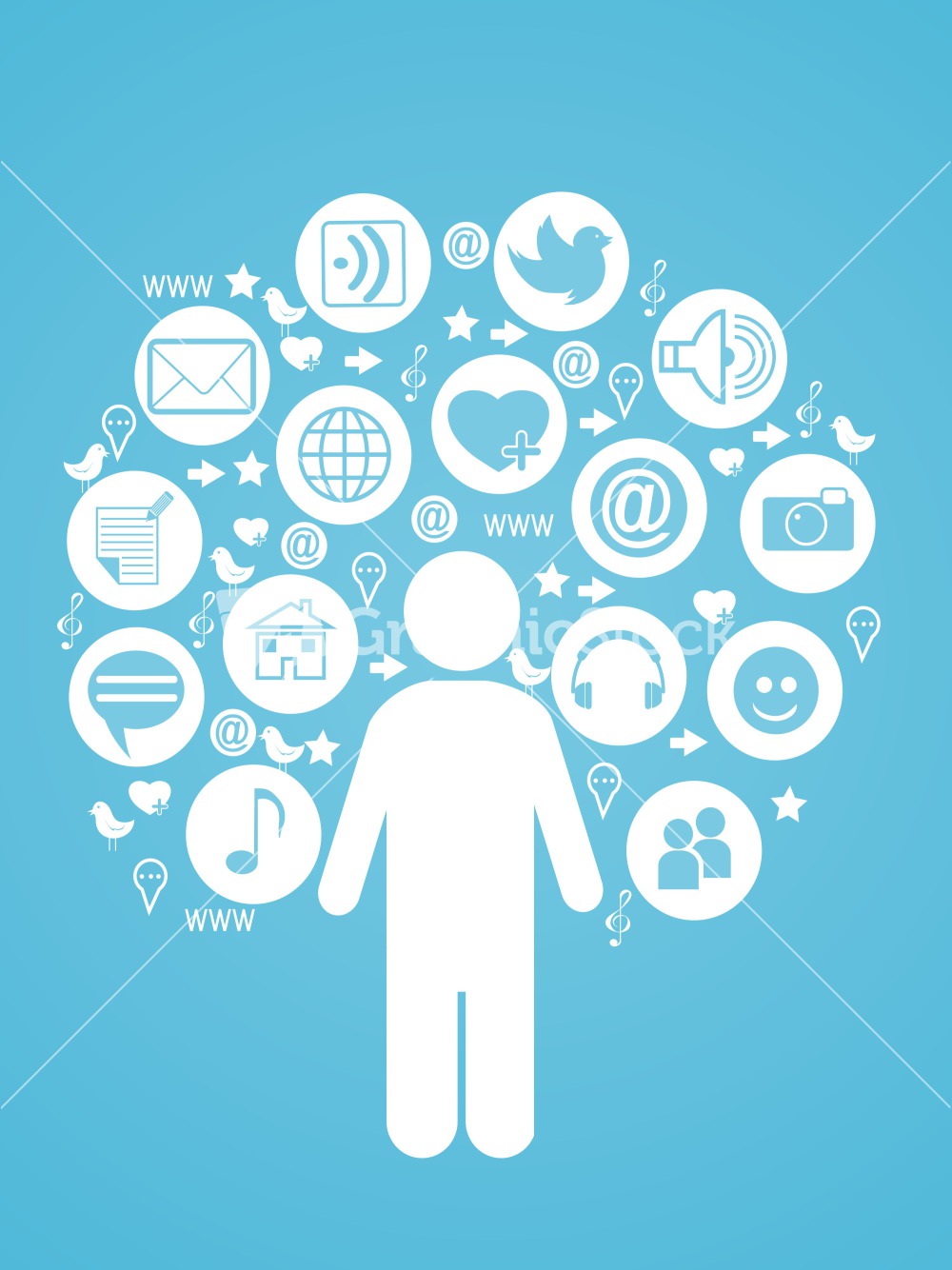 1000x1334 Social Media Person Vector Image