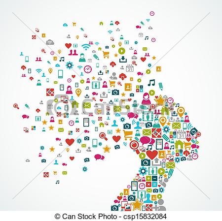 450x449 Social Media Clipart Black And White Download Vector