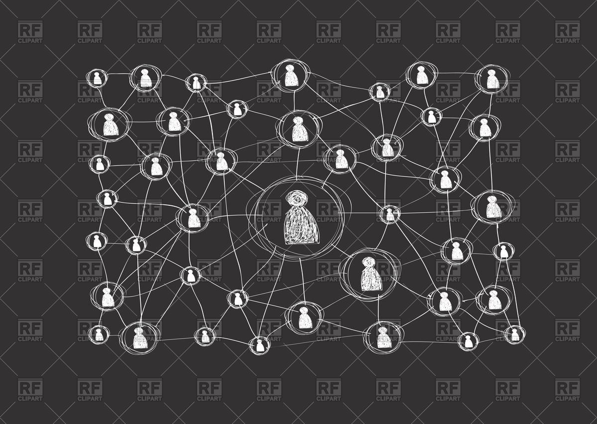 1200x853 Hand Drawn Social Network Vector Image Vector Artwork Of