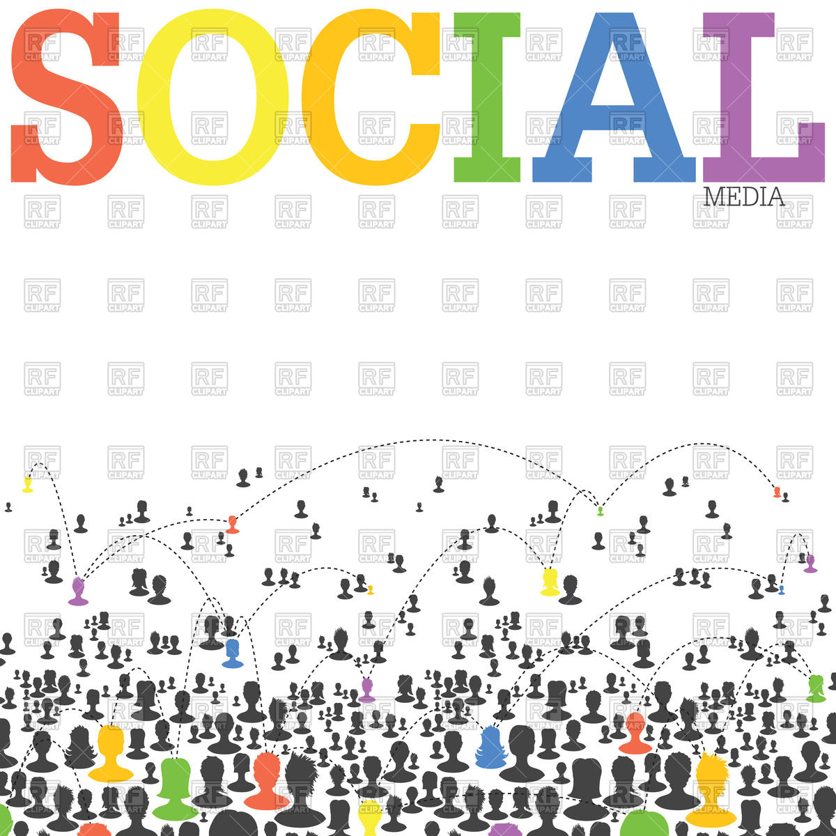 1200x1200 Social Media Network Concept With Profile Icons Vector Image