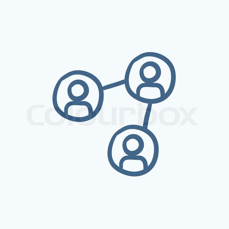 800x800 Social Network Vector Sketch Icon Isolated On Background. Hand