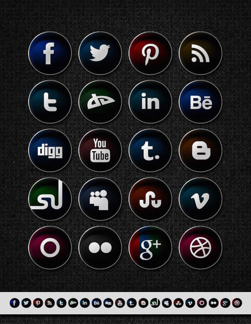 800x1032 High Quality Free Vector Social Media Icon Sets