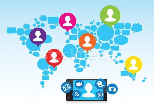 600x426 Connect Amp Share Social Media With Friends Vector Illustration