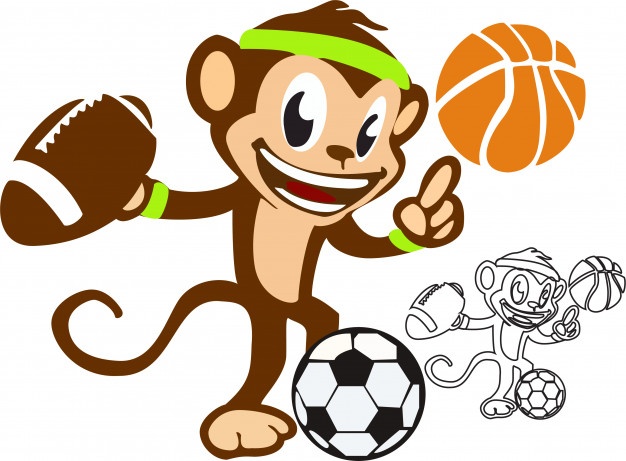 626x461 Soccer Monkey Clip Art