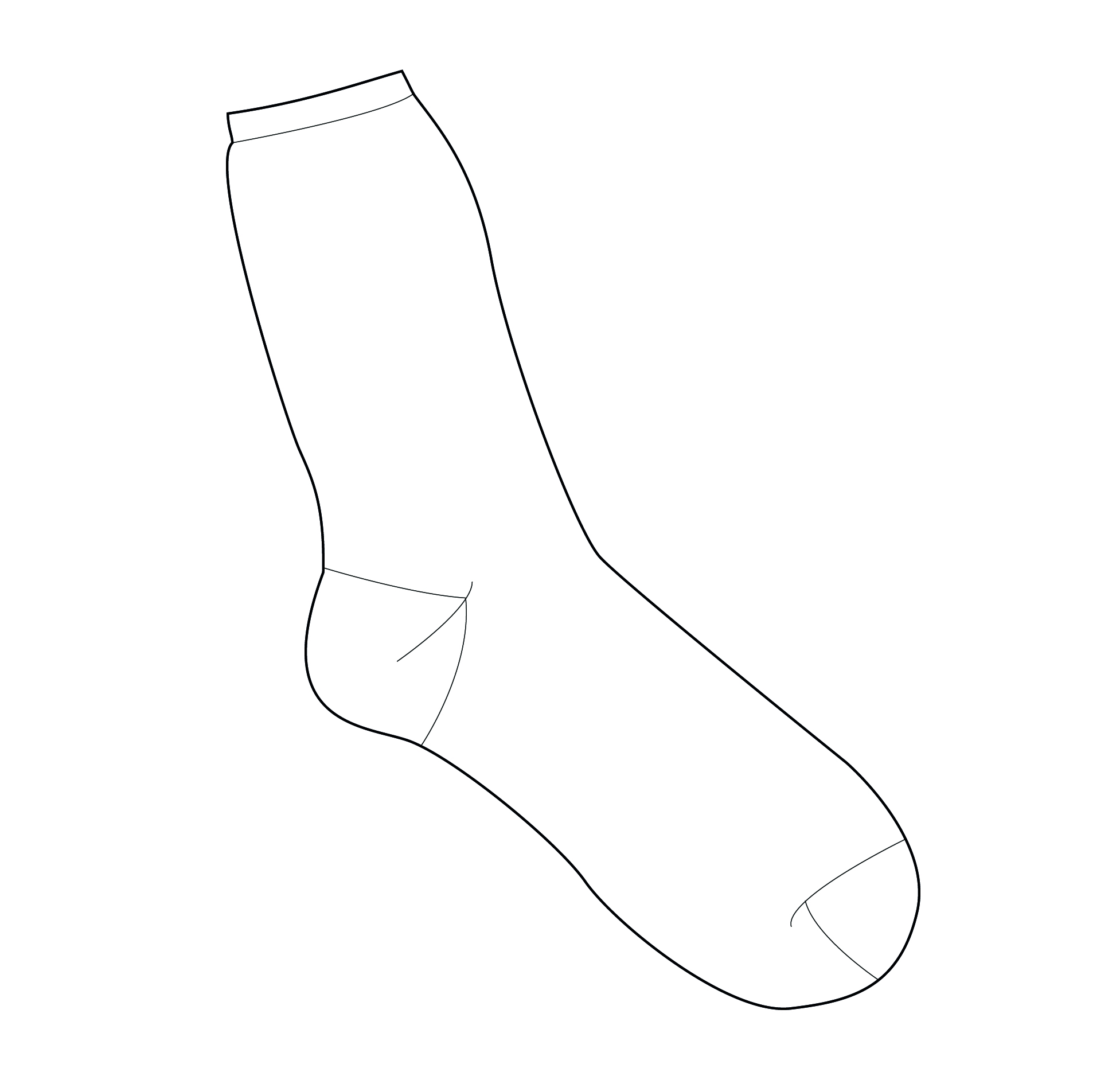 Sock Template Vector at GetDrawings | Free download