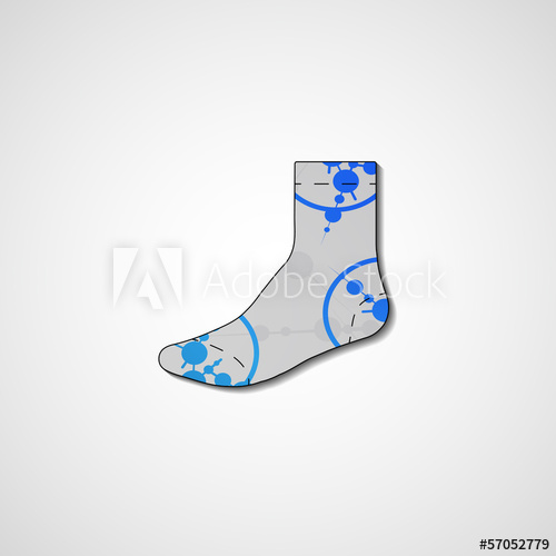 500x500 Abstract Illustration On Sock, Template Editable.