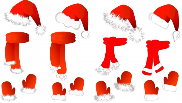 600x340 Christmas Hats With Christmas Socks Vector Free Vector In