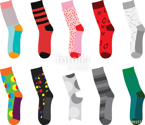500x431 Colorful Socks. Vector Illustration Stock Image And Royalty Free