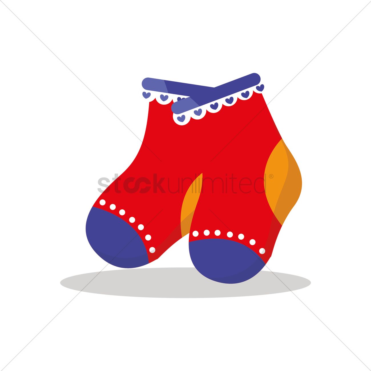 1300x1300 Free Baby Socks Vector Image